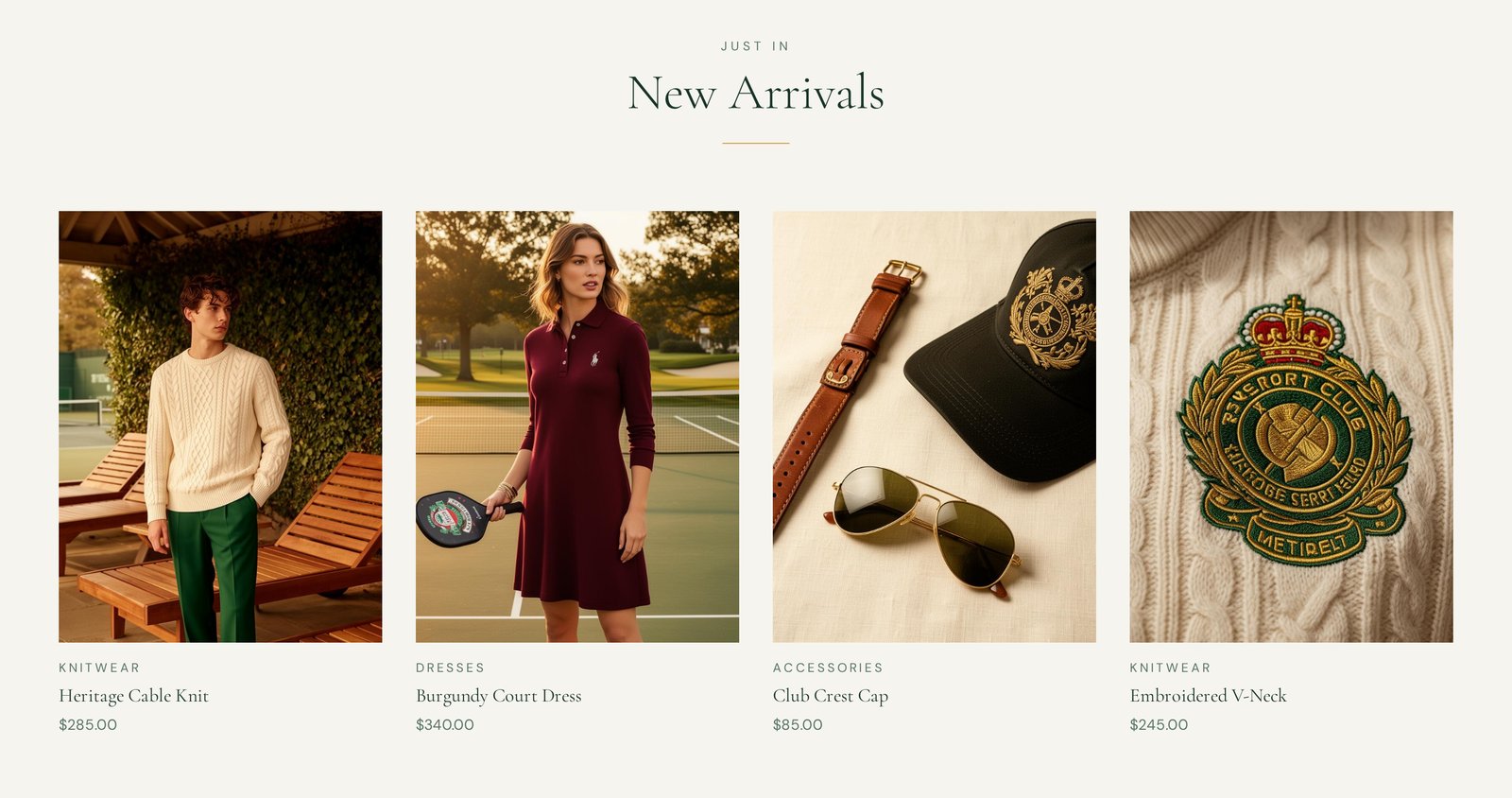 Clothing brand storefront — online store build by Wonders and Bloom